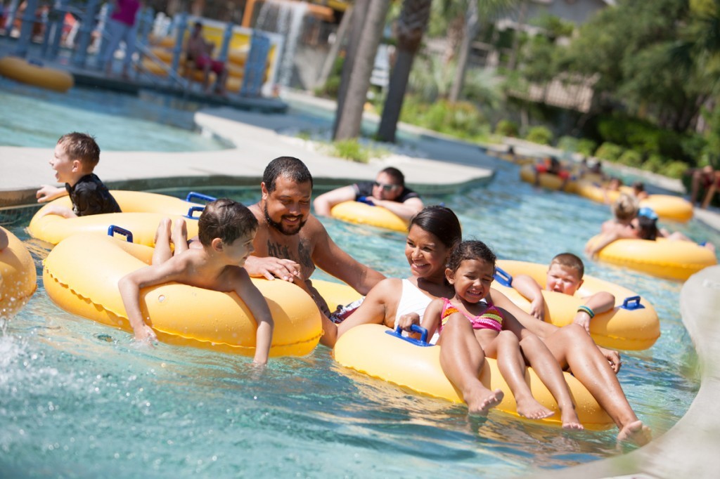 Family on Lazy River at Sands Waterpark