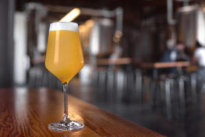 Photo of a Hazy IPA at a Myrtle Beach Brewery.